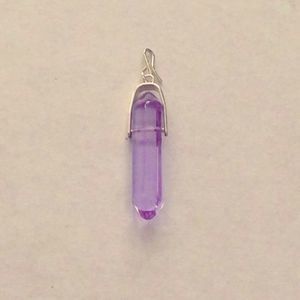 Alex And Ani February Birth Purple Color Glass Pendant Charm